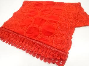 ビロードレース草花模様ショール